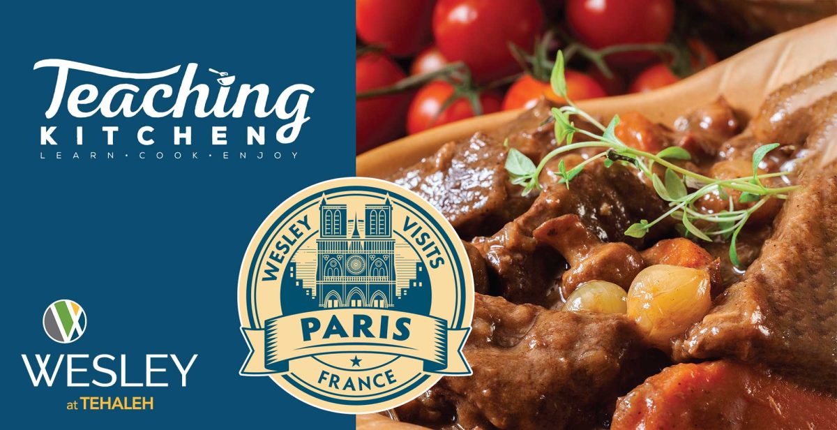Teaching Kitchen - Wesley Visits Paris France - delicious food