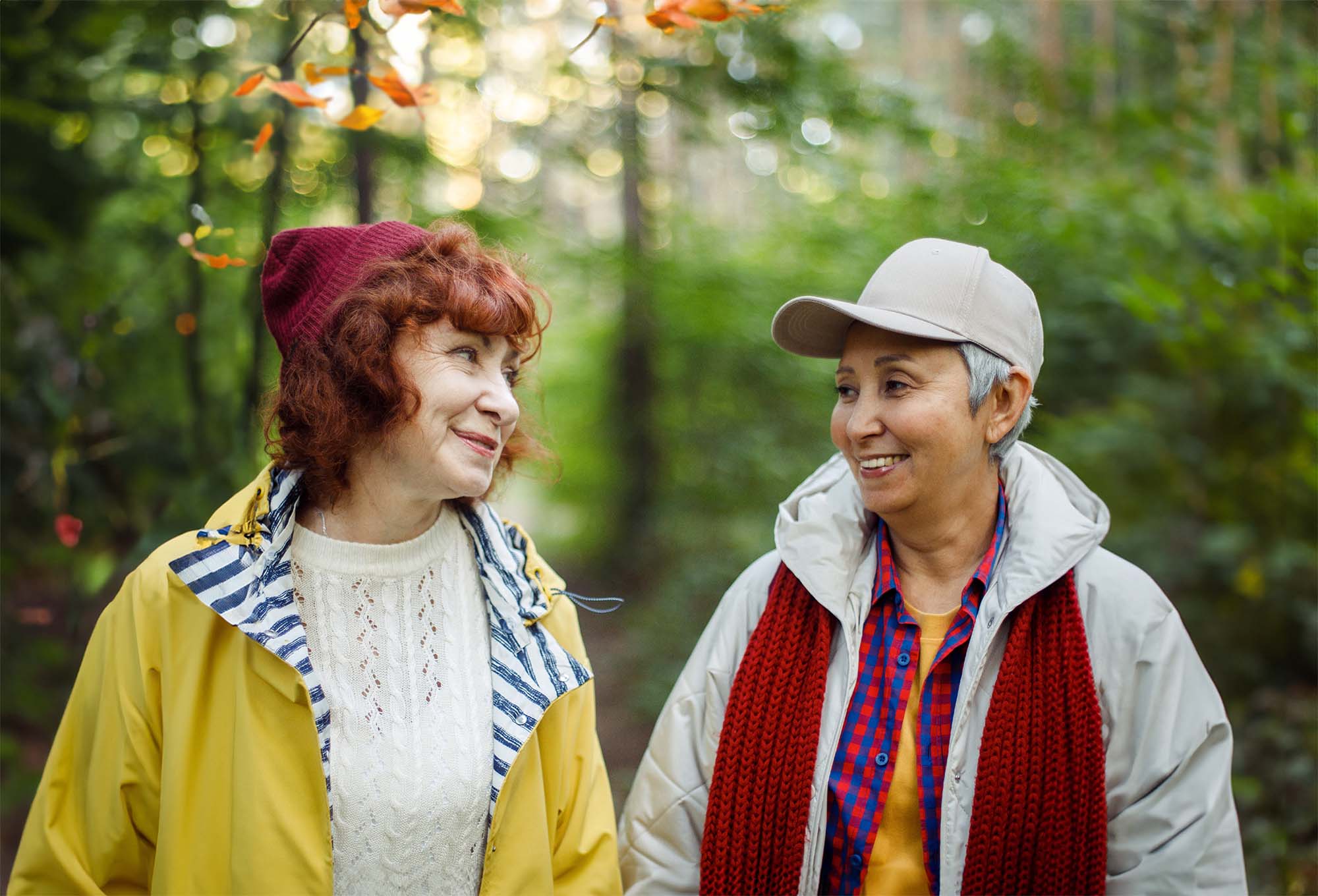 two older women enjoying outdoors